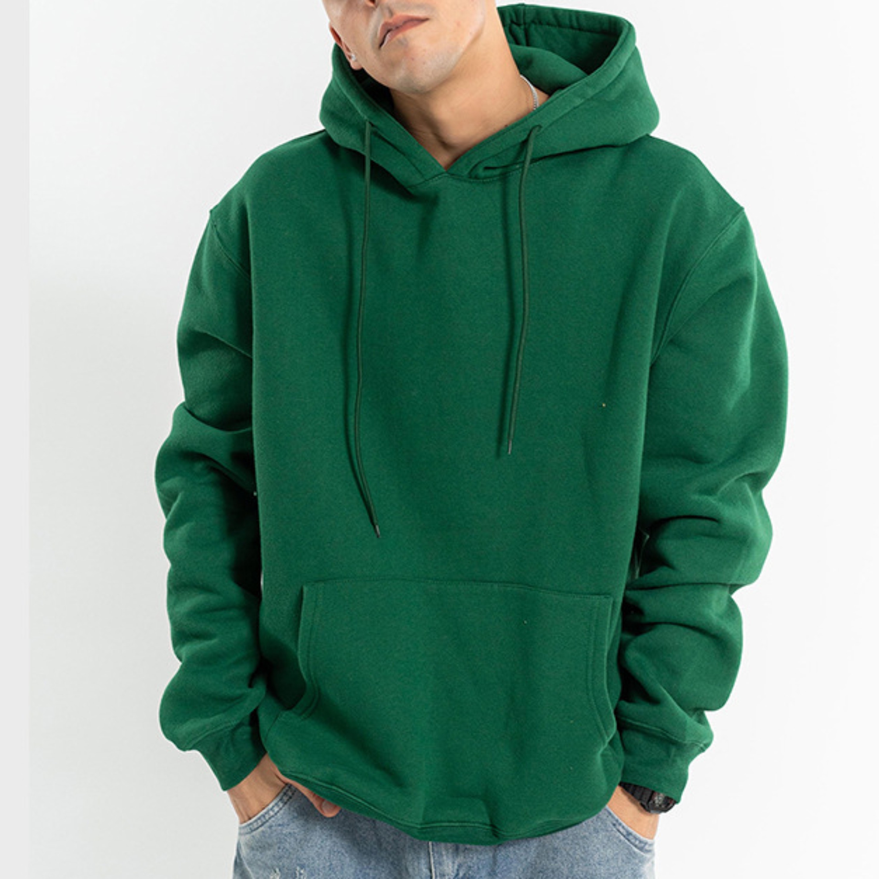 Plus Size Basic Blank Pullover Hoodie