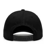 Custom Embroidered Baseball Cap Black Cotton 6 Panel Hat