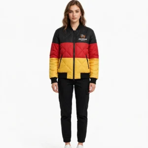 Custom German Flag Padded Bomber Jacket