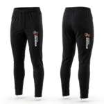 Custom Men's Black Gym Workout Trousers with Ankle Zip - Performance Joggers by DEMAIR SPORTS
