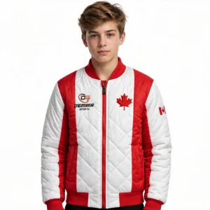 Custom Satin Padded Bomber Jacket Manufacturer DEMAIR SPORTS