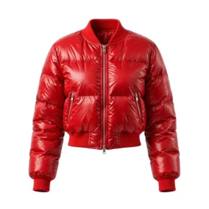 Custom Women's Cropped Puffer Bomber Jacket | Private Label Manufacturer – DEMAIR