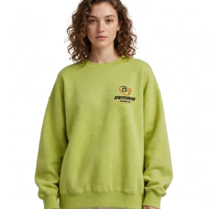 Custom Lime Green Heavyweight French Terry Sweatshirt 460 GSM | DEMAIR SPORTS
