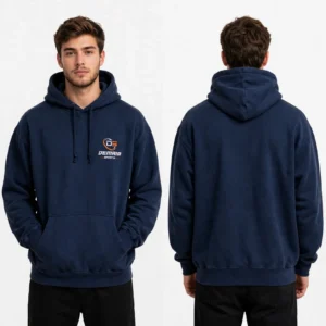 Premium 450GSM Heavy Cotton Vintage Hoodie front and back view - Mens drop shoulder oversized streetwear by DEMAIR SPORTS