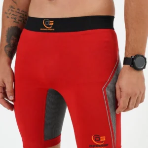 custom-red-compression-gym-shorts-silicon-print-private-label demair sports