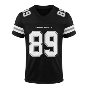 Top Rated American Football Jerseys Manufacturer Pakistan Black Front Jersey Number 89 DEMAIR SPORTS