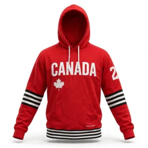 Custom Canada Hockey Hoodie Manufacturer Pakistan Low MOQ 10 DEMAIR SPORTS