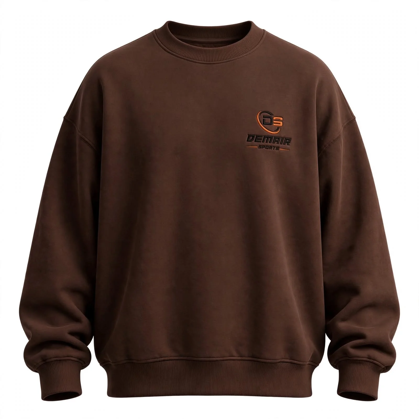 chocolate sweatshirt Private Label Crewneck Sweatshirt Manufacturer in Sialkot MOQ 10 DEMAIR SPORTS