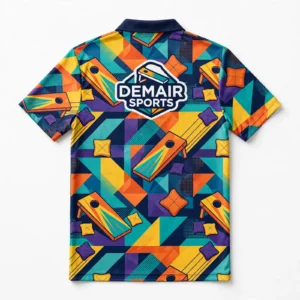 Custom Dry-Fit Cornhole Jerseys back view USA manufacturer