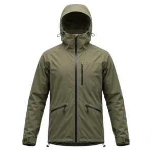 Custom ripstop waterproof jacket olive green