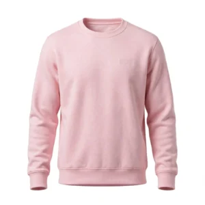 French Terry Round Neck Sweater Manufacturer Pakistan Pink Color MOQ 10 Pieces DEMAIR SPORTS