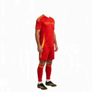 Custom Spanish Soccer Uniforms 45 Degree View - Wholesale Spanish Style Soccer Kit Set - Demair Sports